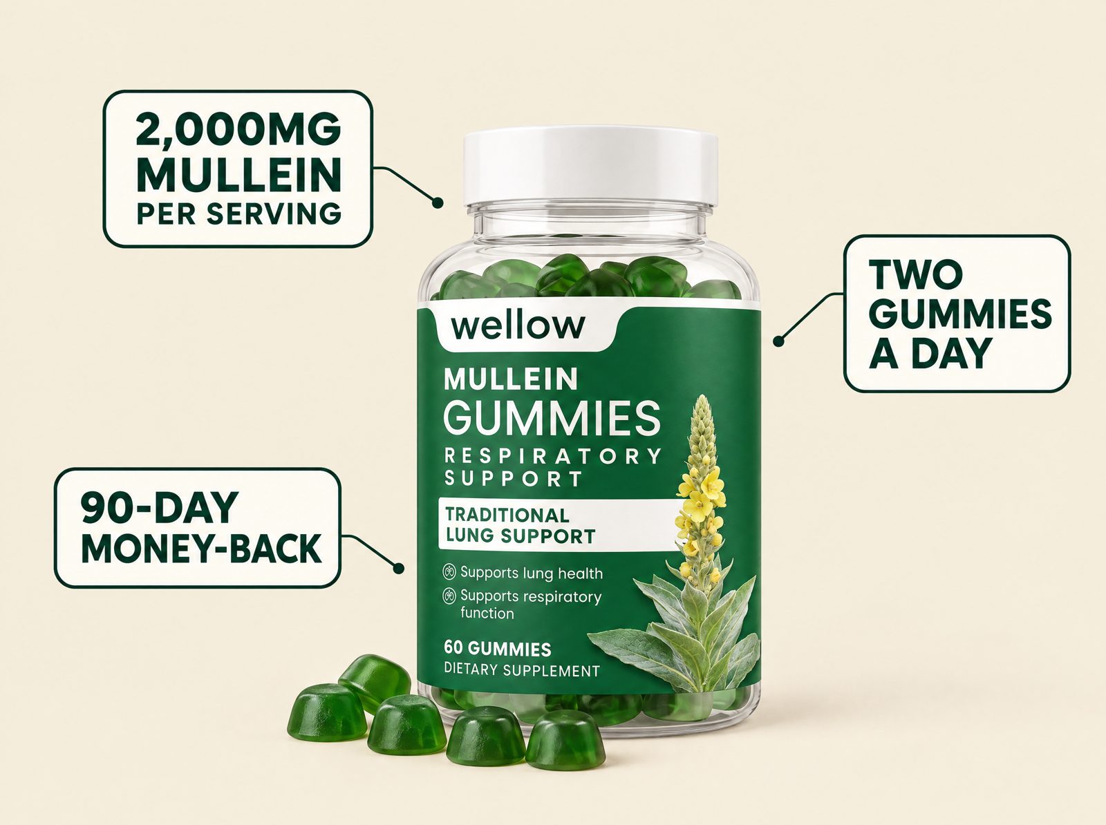 Wellow mullein gummies